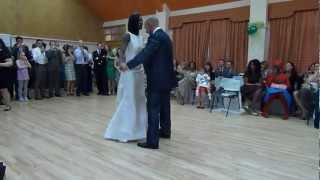 Makhala and Juan Diego dance the bachata at their wedding
