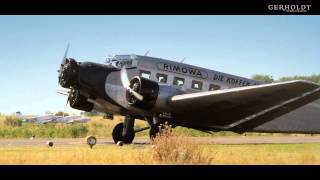 Two Ju-52 at Mainz-Finthen Airport - Engine Start, Takeoff + Landing