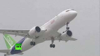 1st large Chinese-made passenger jet C919 takes flight