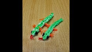 Ящерица из резинок на рогатке
