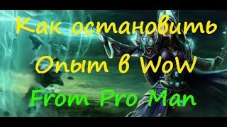 Как остановить опыт персонажа в WoW