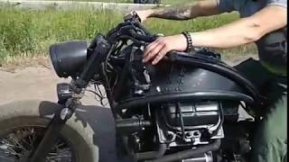 ЗАЗОЦИКЛ СТРЕЛЯЕТ!!!На второй передаче сгорела сцепа..ЗАЗ 968М База Днепр #Custom_dragon Кастом мото