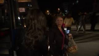 Прибытие второй колонны автобусов с беженцами из Нагорного Карабаха в Степанакерт