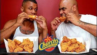 CHURCH'S FRIED CHICKEN CHALLENGE! FATHER vs SON