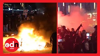 Riot Police FIRE at Rotterdam Anti-Lockdown Protestors