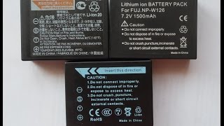 Китайские аккумуляторы для Fujifilm X-T20, X-T10