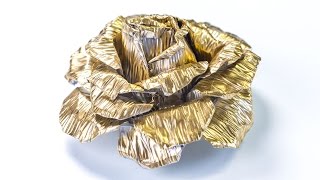 Как изготовить розу из фольги