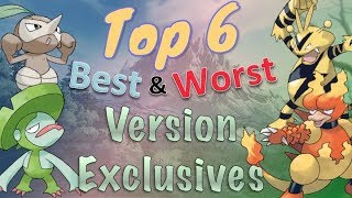 Top 6 Best and Worst Version Exclusives in Pokemon