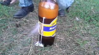 Аникс А-101. Расстрел пластиковой бутылки с пивом.
