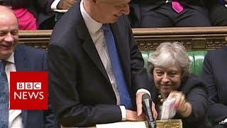 Budget 2017: May hands cough sweets to Hammond - BBC News