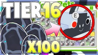 OPENING 100 *TIER 16* EGGS (NEWEST EGGS!) IN PET SIMULATOR