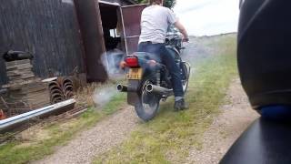 Jawa 640 first run with rebuilt engine