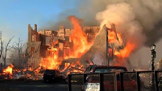 Raw video shows inferno in upstate New York