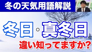 冬日・真冬日の違いって知ってる?【冬の天気用語解説】
