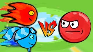 КРАСНЫЙ ШАР ПРОТИВ ОГОНЬ И ВОДА ПОДЗЕМНЫЕ ХОДЫ мультик   RED BALL 4 Volume 5 INTO THE CAVE