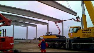 30 T Betonbindermontage mit LTM 1120