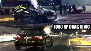 1000 HP K-Series Turbo Civic At The Track On Low Boost | Elite Racing Team