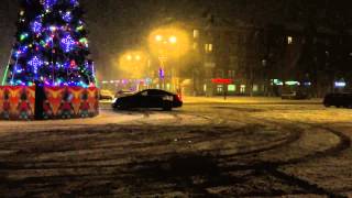 Cadillac CTS боком зимой