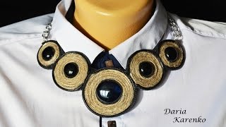 DIY Колье из верёвки. Чудо идея :) \ Necklace from jute cord