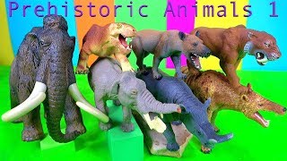 Learn about PREHISTORIC ANIMALS Woolly Mammoth Smilodon Amebelodon - Educational