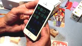 Посылка из Китая Не плохая копия IPhone 5s айфон quad core mtk6582 2g ram+16g rom+8 0mp камеры You