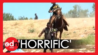 US Border Guards CHARGE Haitian Migrants