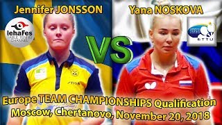 ETTU RUSSIA-SWEDEN Jennifer JONSSON - Yana NOSKOVA