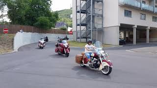 Indian Motorcycle Meeting am 28.7.2018 aus Pullman City zu Besuch im Burghotel