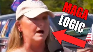 MAGA Fanatic Tries To Justify Her Logic... Fails MISERABLY