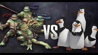 Эпическая Рэп Битва | Черепашки ниндзя VS Пингвины из Мадагаскара! №2