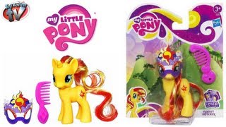 My Little Pony Crystal Princess Masquerade Celebration Sunset Shimmer Toy Review, Hasbro