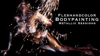 Metallic Body Art  Bodypainting & Sparks Video: Body painting and Photography by Dewayne Flowers