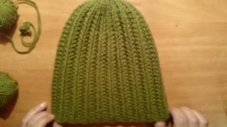 ШАПКА СПИЦАМИ # Рельефным объёмным  узором ）crochet cable beanie hat tutorial