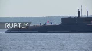 Russia: Knyaz Vladimir submarine arrives in St. Petersburg for debut in Navy parade