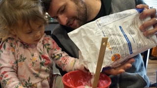 Violet makes Play-Doh