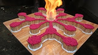 8000マッチ棒連鎖反応 ●火の花 ●火災ドミノ
