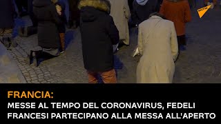 Francia: messe al tempo del coronavirus, Fedeli francesi partecipano alla Messa all'aperto