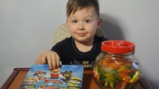 Щенячий патруль Открываем коробку с щенками, Банка с сюрпризами Surprise unboxing
