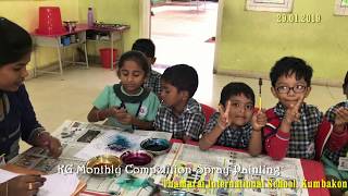 Thamarai International School Kumbakonam KG Monthly Competition- Spray Painting January 2019