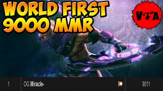 WORLD FIRST 9000 MMR Miracle- Plays Anti-Mage ( Illidan, Qojqva, Vallik, MidOne, syndereN)