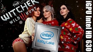 Playing Witcher 3 on Intel Kaby Lake iGPU HD 630 - no discrete graphics card