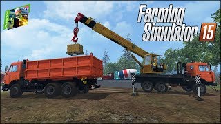 FS2015 - Один российский край - 129 - стройматериалы на дом и тюки соломы