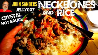 NECKBONES and RICE $1.63 INSTANT POT Electric Pressure Cooker pork neck bones w/ Crystal hot sauce