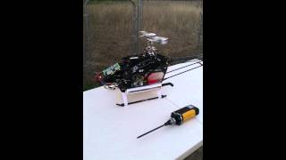 T-Rex 700N DFC First Start with OS GT15HZ Gasser Engine