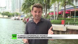 Florida sees COVID-19 spike as gov considers hosting RNC