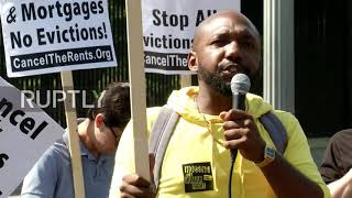 USA: Protesters rally in front of WH for rental debts bailout and eviction freeze