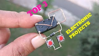 TOP 3 ELCTRONIC PROJECTS WITH TRANSISTOR 2498, BD139, 12V DUAL RELAY & LDR ...