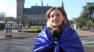 Netherlands: Ukraine's supporters rally amid ICJ hearing against Russia