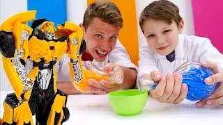 Игры с Трансформерами - Бамблби хочет спать! – Видео онлайн.