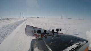 BOSS V-PLOW..PLOWING A ROAD